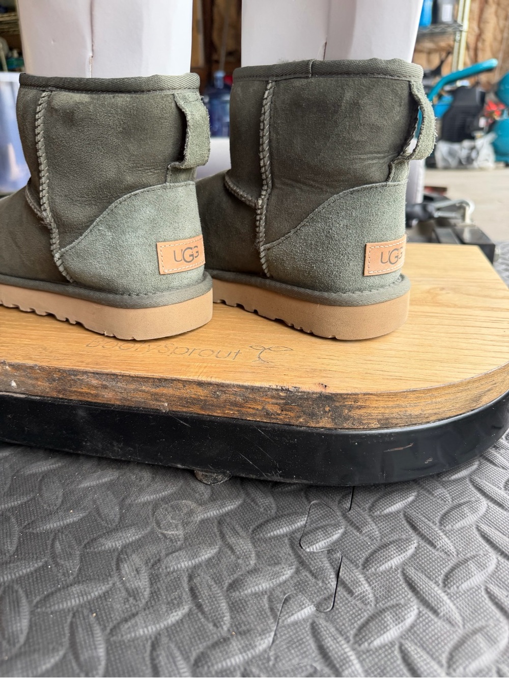 UGG Short Suede Boot in Olive